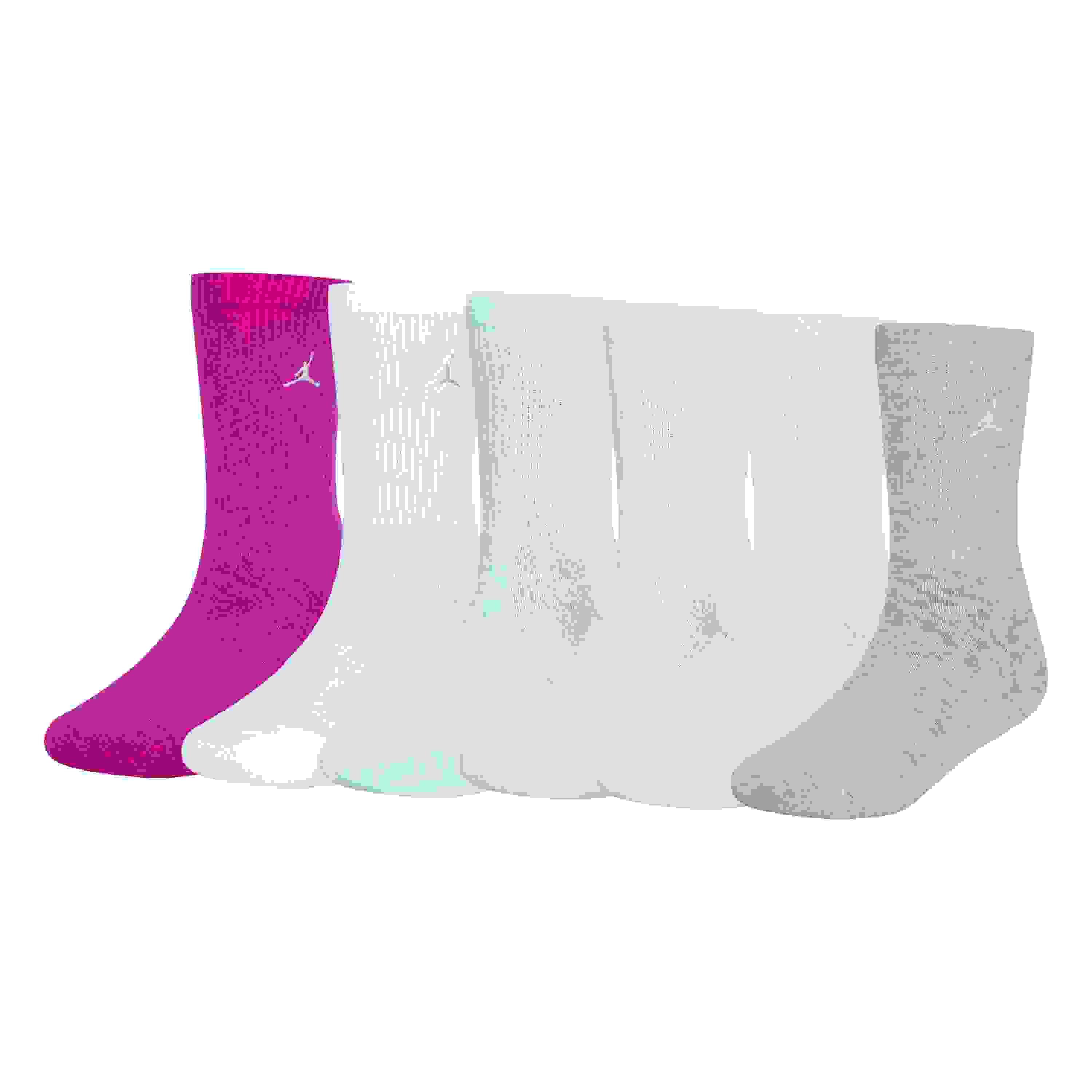 Jordan Everyday Essentials 6-Pack Crew Big Girls' Pink Socks